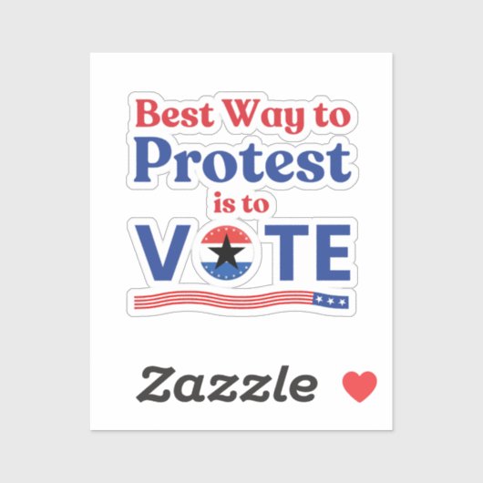 De beste manier om te protesteren is door te stemm sticker (Vel)