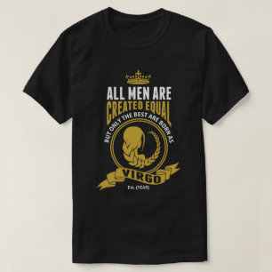 De beste mannen worden geboren als virgo t-shirt