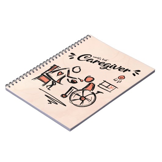 De beste mantelzorger en persoon in een rolstoel notitieboek (Linkerzijde)
