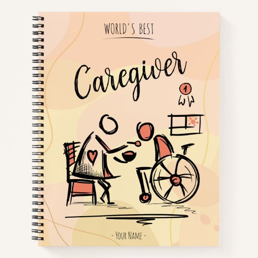 De beste mantelzorger en persoon in een rolstoel notitieboek (Voorkant)