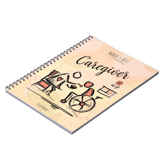 De beste mantelzorger en persoon in een rolstoel notitieboek (Linkerzijde)