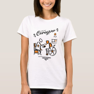 De beste mantelzorger en persoon in een rolstoel t-shirt