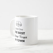 De beste massagetherapeut in de stad koffiemok (Voorkant links)