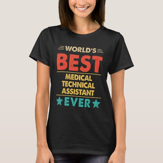 De beste medische technische medewerker van Retro T-shirt (Voorkant)