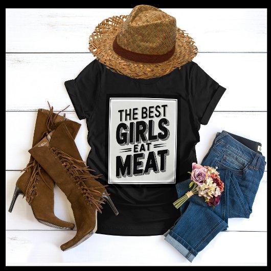 De Beste Meisjes Eten Vlees Carnivoor Liefhebber Tri-Blend Shirt