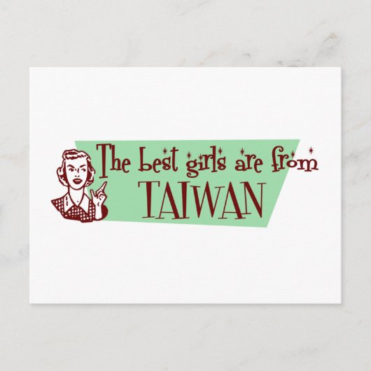 De beste meisjes komen uit Taiwan Briefkaart (Voorkant)