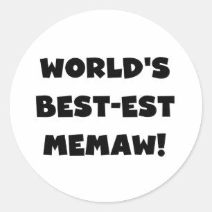 De beste Memaw zwart-wit T-shirts ter wereld Ronde Sticker