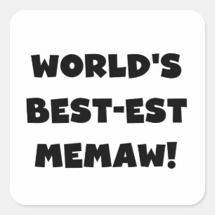 De beste Memaw zwart-wit T-shirts ter wereld Vierkante Sticker