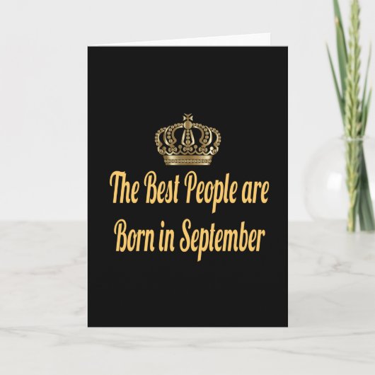 De Beste Mensen Worden in September Geboren Kaart (Voorkant)