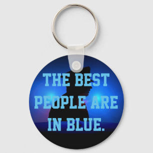 De beste mensen zijn blauw sleutelhanger