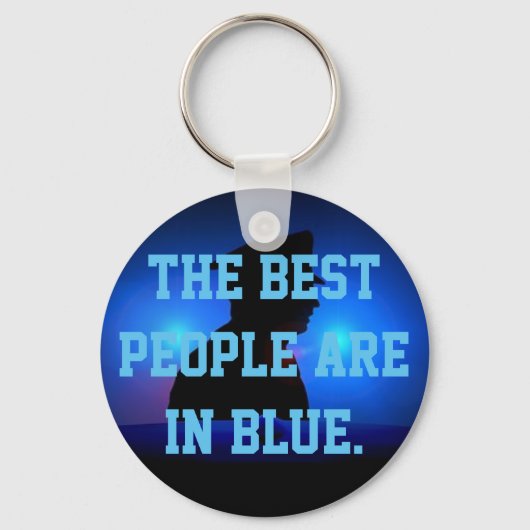 De beste mensen zijn blauw sleutelhanger (Voorkant)