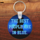 De beste mensen zijn blauw sleutelhanger (Voorkant)