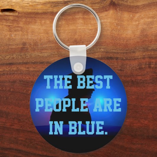 De beste mensen zijn blauw sleutelhanger (Voorkant)