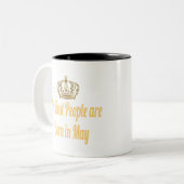 De beste mensen zijn geboren in mei tweekleurige koffiemok (Voorkant links)