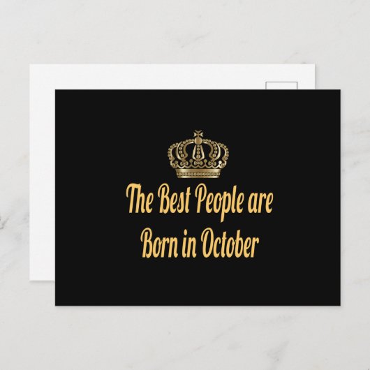 De beste mensen zijn geboren in oktober briefkaart (Voorkant / Achterkant)