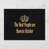 De beste mensen zijn geboren in oktober briefkaart (Voorkant)