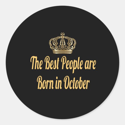 De beste mensen zijn geboren in oktober ronde sticker (Voorkant)