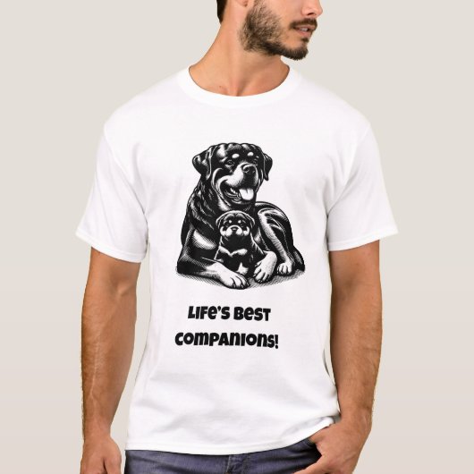 De beste metgezellen van het leven - grappige hond t-shirt (Voorkant)