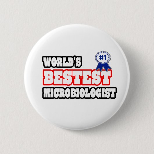 De beste microbioloog ter wereld ronde button 5,7 cm (Voorkant)