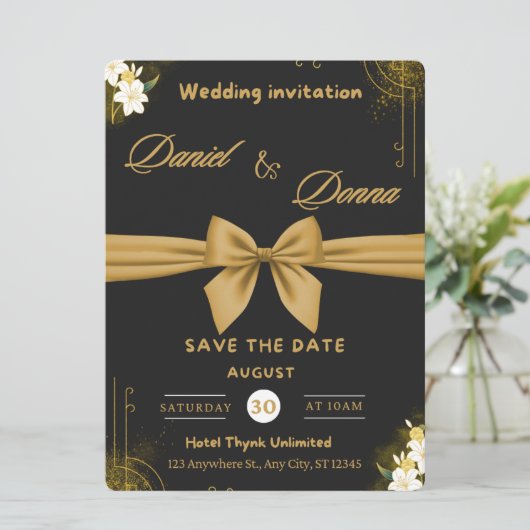 De beste model voor uw trouwfeest uitnodiging  (Staand voorkant)