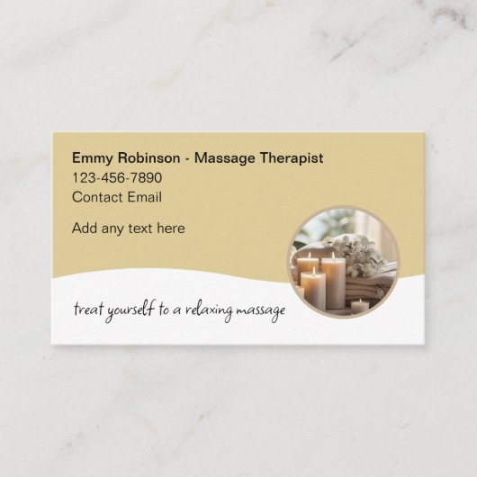 De beste moderne massagetherapeut Spa Visitekaartj Visitekaartje (Voorkant)