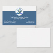 De beste moderne schoonmaakservice visitekaartje (Voorkant / Achterkant)