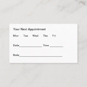 De beste moderne tandarts afspraak Visitekaartjes Afsprakenkaartje (Achterkant)