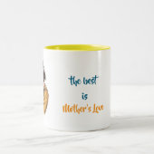 De beste, moeder en kind  foto tweekleurige koffiemok (Center)