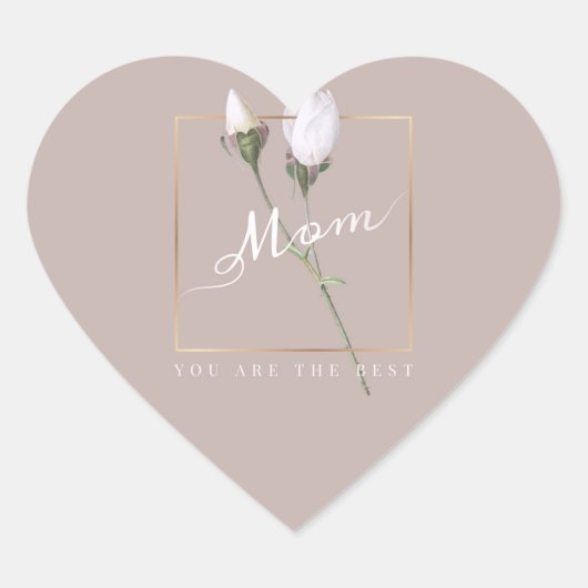 De beste moeder hart sticker (Voorkant)