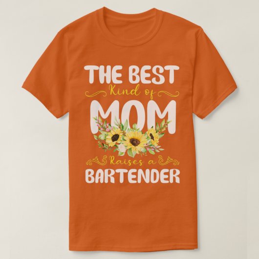 de beste moeder heft een Bartender 1 op T-shirt (Design voorkant)