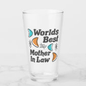 De beste moeder-in-law retro glas (Voorkant)