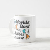 De beste moeder-in-law retro koffiemok (Voorkant links)