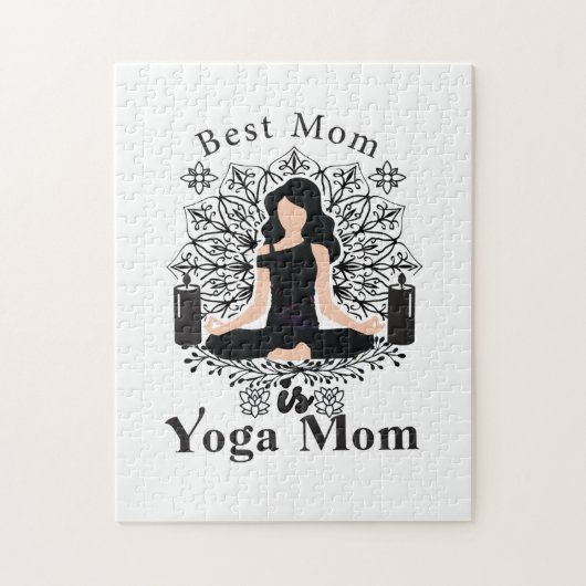 de beste moeder is yoga mama legpuzzel (Verticaal)