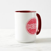 De Beste Moeder Magenta Roze Moderne Typografie Mok (Voorkant rechts)