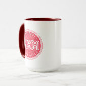 De Beste Moeder Magenta Roze Moderne Typografie Mok (Voorkant links)