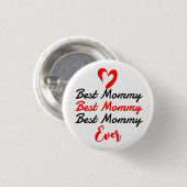 de beste moeder mama ooit ronde button 3,2 cm (Voorkant /achterkant)