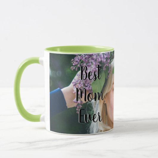 De beste moeder ooit de foto van je moeder hier mok (Links)