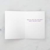 De beste moeder ooit gedurfde moderne paarse Moede Kaart (Binnen)