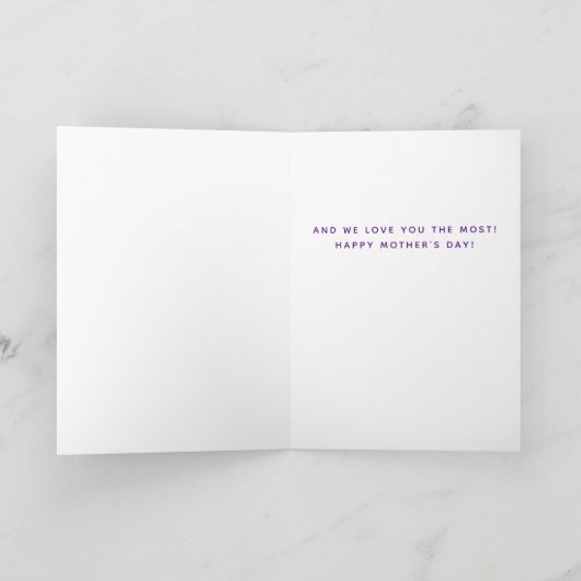 De beste moeder ooit gedurfde moderne paarse Moede Kaart (Binnen)