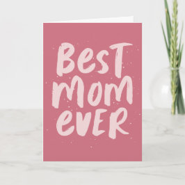 De beste moeder ooit gewaagde trendy roze Moederda Kaart