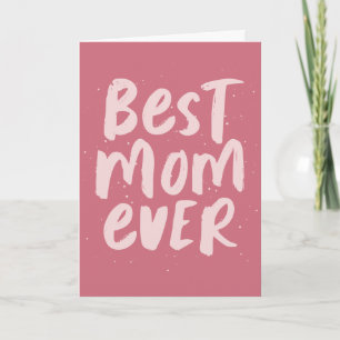 De beste moeder ooit gewaagde trendy roze Moederda Kaart