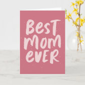 De beste moeder ooit gewaagde trendy roze Moederda Kaart (Gele Bloem)