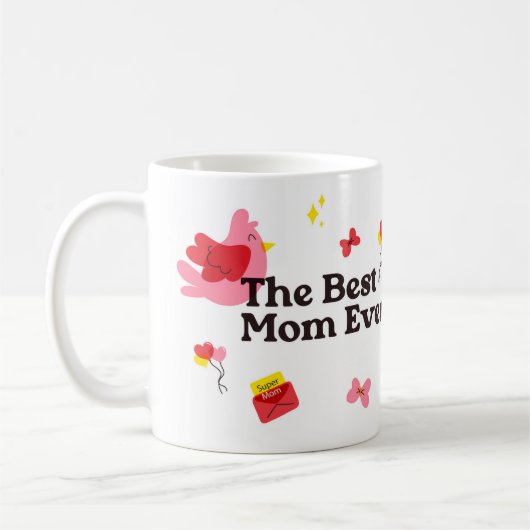 De beste moeder ooit - kleurrijke Moederdag-Mok Koffiemok (Links)