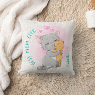 De beste moeder ooit kussen, Cute cat cadeau moede Kussen