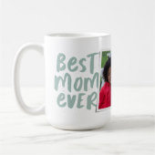 De beste moeder ooit moderne fotografie-groene Moe Koffiemok (Links)