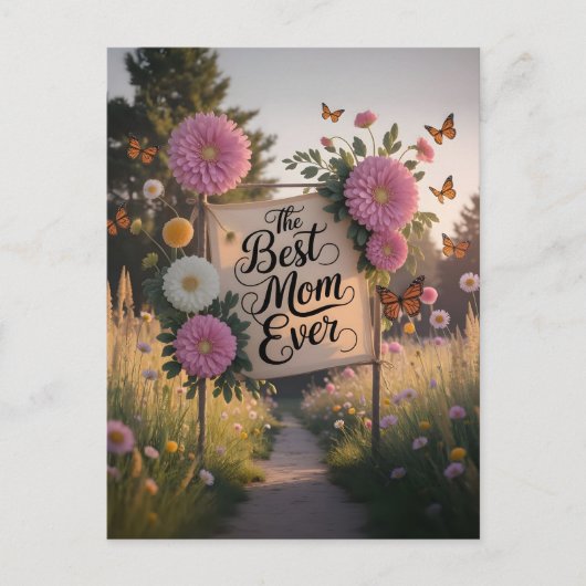 De Beste Moeder Ooit - Moederdagviering Briefkaart (Voorkant)