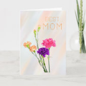 De beste moeder ooit pastel elegante florale kaart (Voorkant)