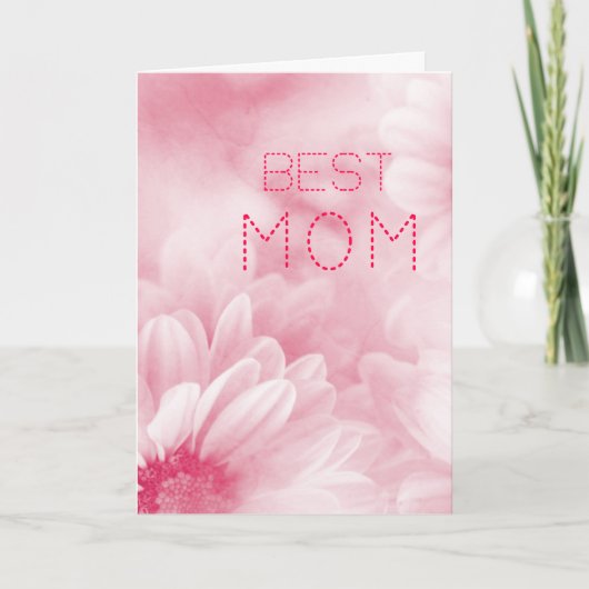 De beste moeder ooit pastel elegante florale kaart (Voorkant)