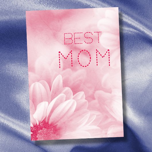 De beste moeder ooit pastel elegante florale kaart