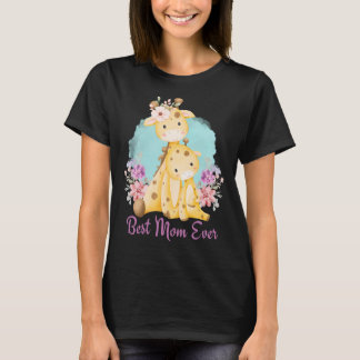 De Beste Moeder Ooit Schattige Moeder Baby Giraffe T-shirt